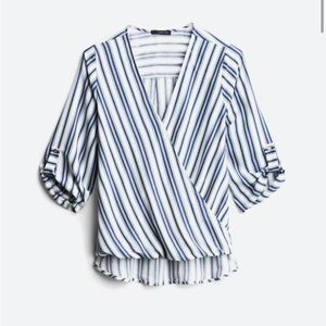 XS West Kei white and navy top